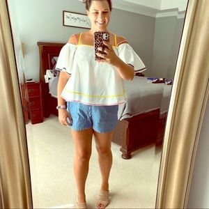 Rick Rack Trimmed Flowy Top